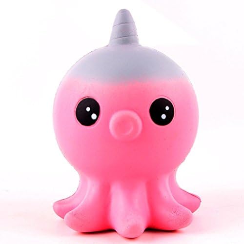 12*8cm Unicorn Octopus Squeeze Toys,Yanner Kids Stress Relief Toys Fun Scented Squishy Slow Rising Squeeze Toy Collection Cure Gift Fidget Toys for Stress (12*8cm, PK)