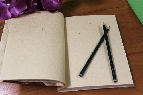 Naturesco Originelles Gästebuch Notizbuch Tagebuch „Wave“ 22x17cm – ca. 50 Seiten – echte Handarbeit - 5