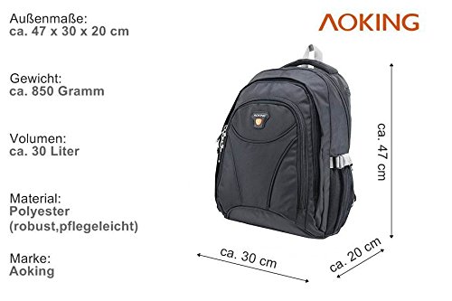 Rucksack, Schulrucksack, Sporttasche, Freizeitrucksack, City Rucksack, Arbeit, Sport, Schule, Uni, Freizeit - 4