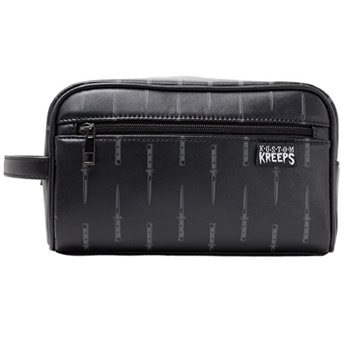 Preisvergleich Produktbild Sourpuss Herren Rockabilly Kulturbeutel Springmesser - Kustom Kreeps Switchblades Kulturtasche Schwarz ca. 24 x 14 x 14 cm