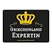 Produktbild Mousepad Griechenland Expertin schwarz