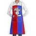 Produktbild Qidsuf Adjustable Bib Apron with Pocket Giraffe Cam Animal Adventure Basketball Nets Striped Cooking Kitchen Aprons for Women & Men