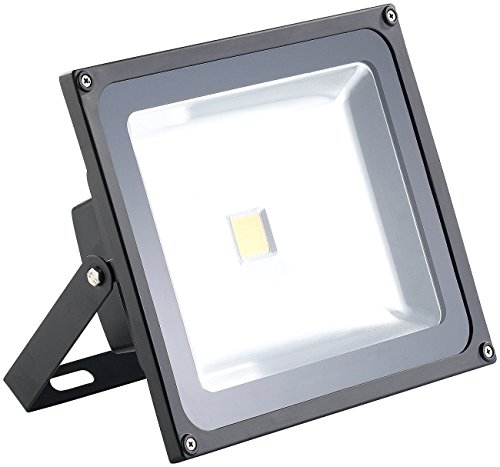 Luminea LED-Fluter 50 W, schwarz, IP65, tageslichtweiß