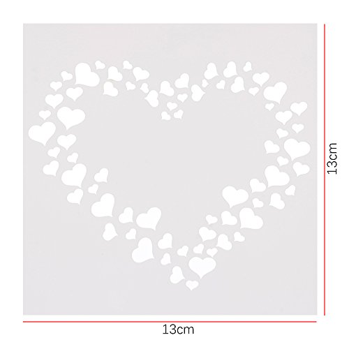 HuntGold ?CK631 Backen Dekoration Liebe Herz Kaffee Milch Kuchen Tassekuchen Schablone Vorlage Form - 2