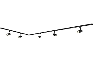 PRIOS Stromschienenleuchte 'Jorell' (Modern) in Schwarz aus Aluminium u.a. für Wohnzimmer & Esszimmer (5 flammig, GU10) - 1-Phasen Stromschiene, Stromschienenstrahler, Wohnzimmerlampe