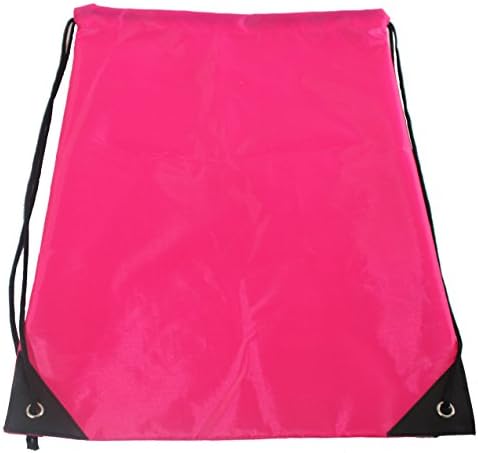 Drawstring Bag for Gym, Swimming, School Dance, Boots, Shoes, PE etc. 11 Clolours, from LHTH® (Pink)