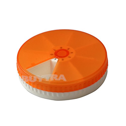 amazing-trading(TM) 7 Day Weekly Round Tablet Pill Organizer Medizin-Kasten-Kasten-Halter-Behälter - 3