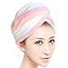 ZLMBAGUK Microfiber Hair Turban,Hair Towel Wrap Turban- Super Absorbent,Unique Design,Rainbow