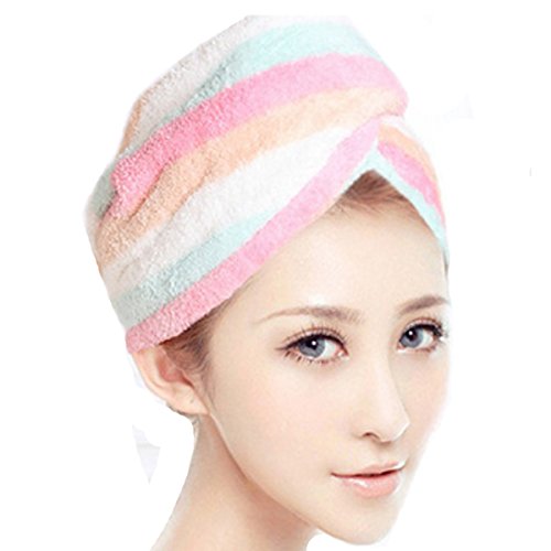ZLMBAGUK Microfiber Hair Turban,Hair Towel Wrap Turban- Super Absorbent,Unique Design,Rainbow
