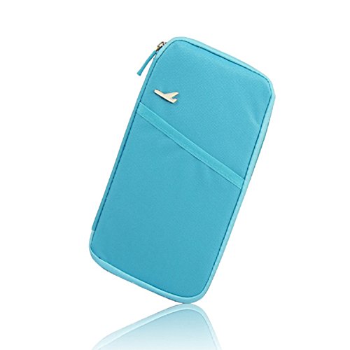 Preisvergleich Produktbild Szjsl Reise-Reißverschluss Bifold-Anmeldeinformationen Inhaber-Pass-Karten-Abdeckungs-Fall-M... Mappen-Geldbeutel Mp3-Spieler-Karten