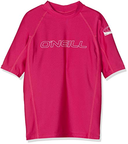 ONEILL WETSUITS O'Neill - Camiseta de Neopreno Juvenil con protección UV, Manga Corta, Cuello Redondo Rosa Rojo sandía Talla:16