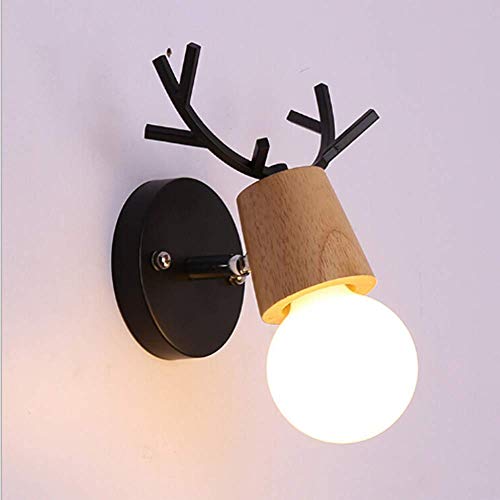 Mode Applique Murale Moderne Salon Chambre Créative De Chevet Mur Lumière Vacances/Cadeau De Mariage (Noir)