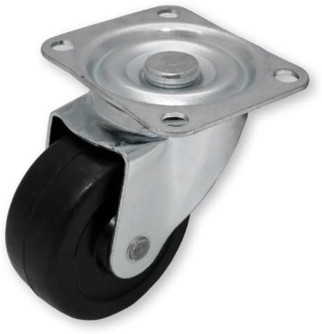 6x Heavy Duty Swivel Rubber Castor Caster Wheels 50mm Industrial Trolley Wheel Spin