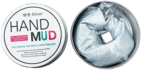 Magnetic Creative Toy,Magnetic Slime Magnetic Putty Playdough for Boys, Girls, Children's Prizes (silver)