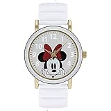 Minnie Mouse Damen Analog Quarz Uhr mit Gummi Armband MN9014