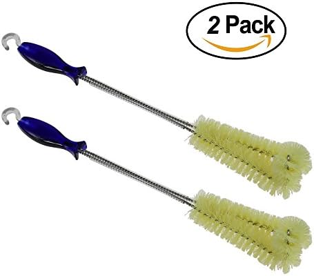 Long Bottle Brush Cleaner 16 inch Bottle Cleaning Brush Flexional for Water Bottle Cup Tumblers or Wine Stemware Pack of 2