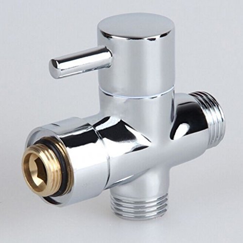 Gazechimp 3 Wege Umsteller Umstellventil Dusche Mische Ventil Armatur G3/4 “ G1/2“ ,Messing T-Typ Wasserhahn - 4