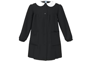 siggi grembiule scuola elementare bambina bianco nero blu bottoni