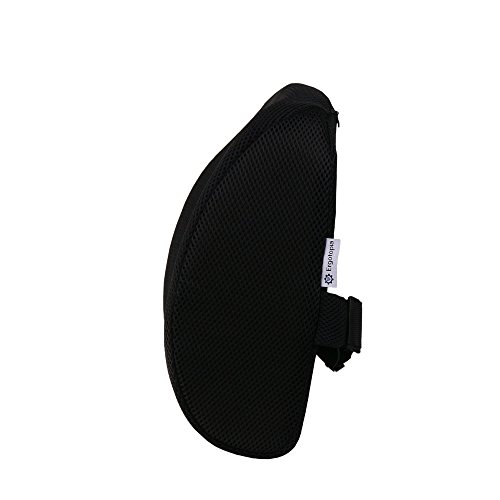 Ergotopia® Orthopädisches Rückenkissen | Ergonomisches Lendenkissen gegen Rückenschmerzen | Für eine optimale Körperhaltung (Schwarz) - 4