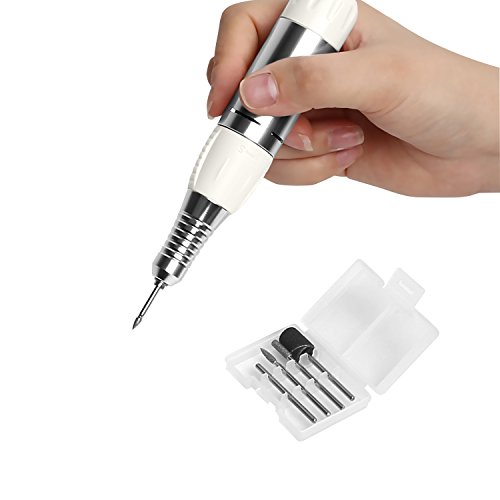 JSDA Profi Studio-Nagelfräser JD500 Maniküre/Pediküre/Hornhautentferner auch privater Gebrauch weiß Komplett-set 30000 U/min mit Fußpedal und 4 Bits - 7