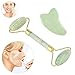 Produktbild Jade Gua Sha Scraping Massage Werkzeug, Jade Stein und Roller Guasha Werkzeuge für Graston SPA Akupunktur-Therapie (2er-Set)(Roller+Dreieck)