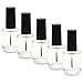 NAILFUN 5 Empty Nail Polish Bottles 15 ml – Transparent/Black