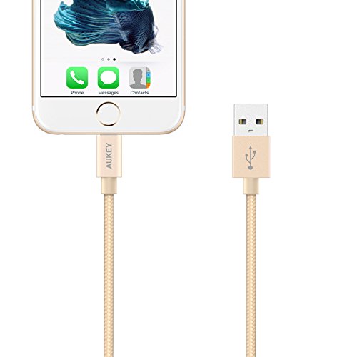 Aukey Apple MFi certificado CB-D16 Cable USB 8 Pin 1 2 m para iPhone 6 6s 6Plus 5S 5 5C iPod Touch 5 iPad Air iPad mini iPad 4 iPod nano7 Dorado reviews Aukey Apple MFi certificado CB-D16 Cable USB 8 Pin 1 2 m para iPhone 6 6s 6Plus 5S 5 5C iPod Touch 5 iPad Air iPad mini iPad 4 iPod nano7 Dorado