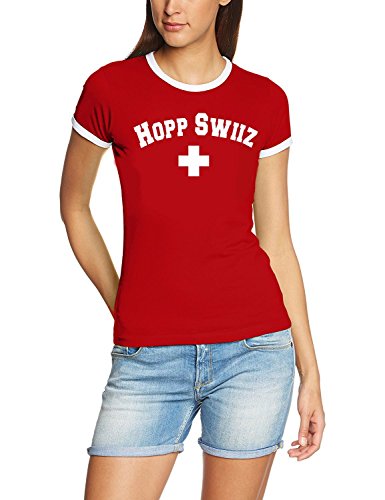 Hopp Switz T-Shirt Damen rot, Gr.XL