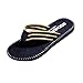 Produktbild Jungen Hausschuhe Sandalen Sommer Mumuj Herren Zehentrenner T-Spangen Sandalen Streifen Flip Flops Strandschuhe Herren Indoor Outdoor Sandalen Herren Slipper Flip-Flops (42, Schwarz)