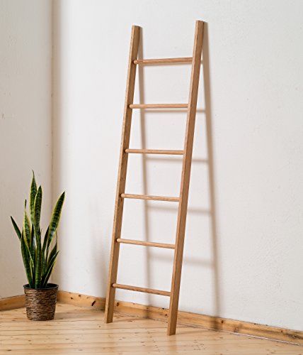 Kleiderleiter Eiche geölt. 5 Sterne Bewertung. Handarbeit aus Deutschland. Massivholz Odenwald. Handtuchleiter, Handtuchhalter, stummer Diener, Herrendiener - 4