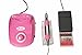 Belle Pink Electric Nail Art Drill File Machine Grooming Kit with 6 Bits for Manicure Pedicure UK Plug - 220V Nails Beauty Tools