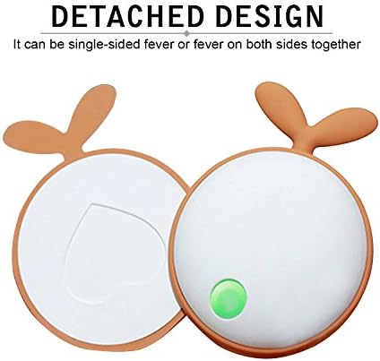 Creative gifts Cute Mini Pisces USB Rechargeable anhydrous split dual dual-use Hand Warmer Electronic Pocket Hand Heater 2400mAh Portable Power Bank for Phones (white)