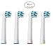 Produktbild U-Prime® Ersatz Aufsteckbürsten,kompatibel mit Braun Oral-B Cross Action EB50-4(EB-50A) Aufsteckbürsten(für elektrische Zahnbürsten),4 Stück( 1er-Pack).