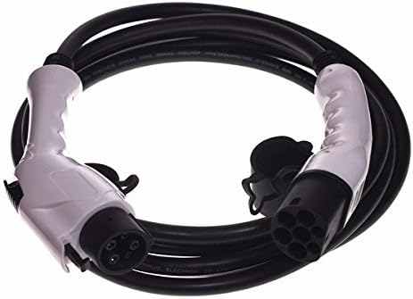 EV Fast Charging Cable Type 1 to Type 2 16Amp in Black (7.5 Meter)