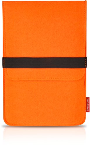 Speedlink Aluny Schutzhülle bis 17,8 cm (7 Zoll) für Tablets und eBook Reader (schützt vor Kratzern und Schmutz, widerstandsfähiger Stoff) orange