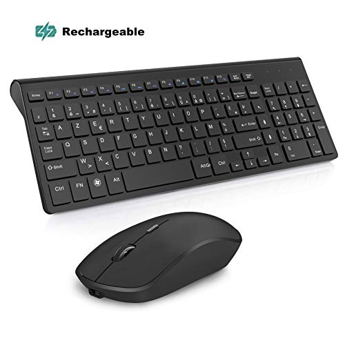 JOYACCESS Clavier et Souris sans Fil,Ultra Mince Rechargeables Clavier et Souris pour PC, Ordinateur JOYACCESS Clavier et Souris sans Fil,Ultra Mince Rechargeables Clavier et Souris pour PC, Ordinateur