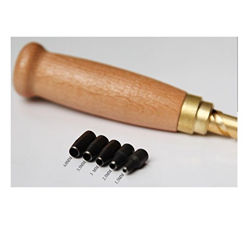 Seawhisper Schraublocher mit 6 Spitzen Locheisen Basteln werkzeug Locher Leder automatische Werkzeug Buch Bohrer Größe 1.5,2,2.5,3,3.5,4mm - 6