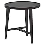 Marque Amazon - Rivet - Table basse ronde en bois moderne et emboîtable, largeur 52 cm, Chêne foncé