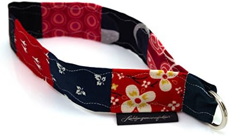 Pet Factory Lanyard Keychain Id Key Holder Cotton Unique Patchwork Hand Made Into Erfurt Einheitsgröße Rot Schwarz U09