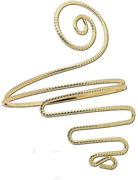 Armreif Armband Armspange Oberarmreif Arm Spange Zart Armreifen Silbern Golden Bangle Spiralen Damen Accessoires...
