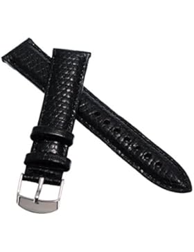 12mm Herren Damen Shwarz PU Leder Vintage Klassische Uhren-Armband Uhrenarmbänder Uhrband Watch Band Watch Strap...