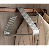 5'li &Uuml;&ccedil;gen Metal Askı, Şal, Pantolon, Kıyafet Askısı (G&uuml;m&uuml;ş)