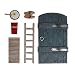 Produktbild Vintage Living Deko dänische Wichtel Tür Wichteltür Nissedor 6 TLG. zum Befestigen an der Wand 18 x 9 cm Poly