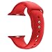 Produktbild myqyiyi Silikon-Armband Intelligente Uhr für Apple Watch Series 3 38 mm rot