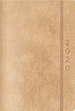 ReLeather Daily natur 2020: Terminplaner groß. DIN A5 Termin-kalender mit Vintage-leder und Tageskalendarium. by