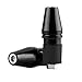 Produktbild Qiilu Paar 22mm Universal Bullet Aluminium Motorrad Griff Lenkerenden Gewicht Gleichgewicht Stecker(Swarchz)