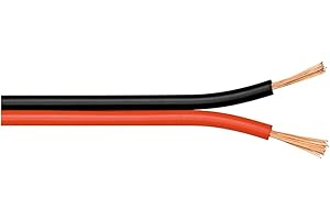 goobay 67728 Cable enceinte hifi 10 mètres - Cable 2x0.75mm2 avec conducteur - Câble Audio avec Marque de Polarité rouge - noir