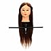 LuckyFine 24'' 100% Mannequin Head Human Hair Salon Hairdressing Training Model + Clamp