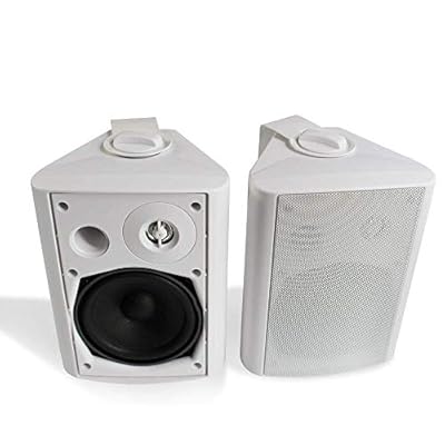Herdio - Altoparlanti Bluetooth per esterni, 12,7 cm, con bassi potenti, sistema di montaggio a parete