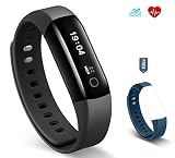HolyHigh Fitness Armband Vigorun 4 Herzfrequenzmessgerät/Aktivitätsaufzeichner mit IP68 Schwimmen wasserfest/Schrittzähler /Lange Akkulaufzeit/Schlafaufzeichnung/Wecker/Uhr für Android und iOS